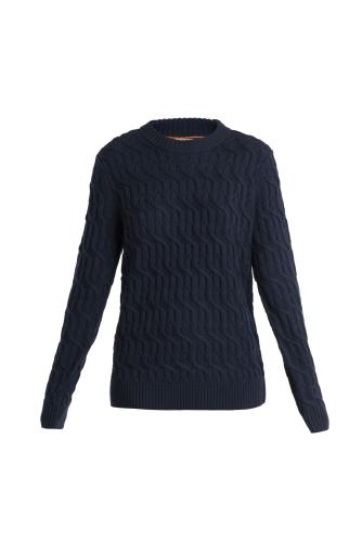 Icebreaker Women Merino Herenga Crewe Sweater - midnight navy (Grösse: S) von Icebreaker