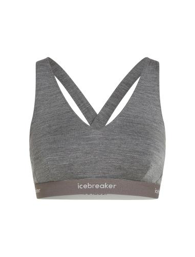 Icebreaker Women Merino Mer 125 Cool-Lite Sprite Racerback Bra - gritstone hthr-013 (Grösse: L) von Icebreaker