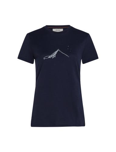 Icebreaker Women Merino Mer 150 Tech Lite SS T South Const - midnight navy (Grösse: M) von Icebreaker