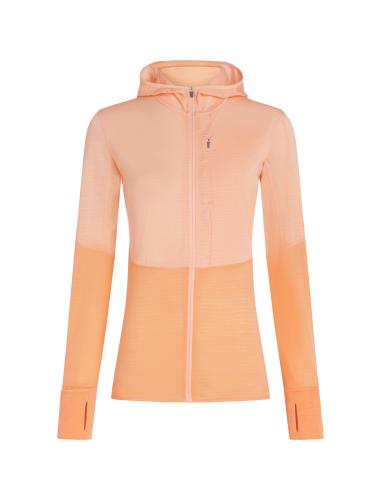 Icebreaker Women Merino Mer 200 Realfleece Descender LS Zip H - sunstone (Grösse: L) von Icebreaker