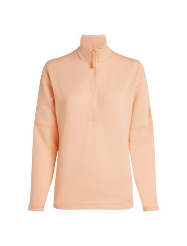 Icebreaker Women Merino Mer 360 Realfleece Elem LS Half Z - sunstone (Grösse: XS) von Icebreaker