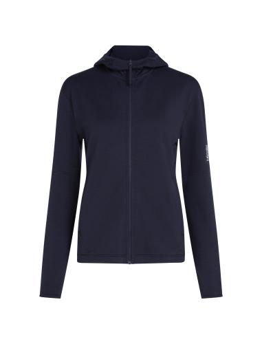 Icebreaker Women Merino Mer 360 Realfleece Elem LS Z Hood - midnight navy (Grösse: XL) von Icebreaker