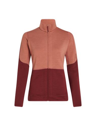 Icebreaker Women Merino Mer 400 RealFleece Descender LS Z - cedar wood (Grösse: L) von Icebreaker