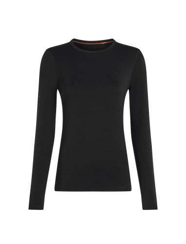 Icebreaker Women Merino Mer Core Heavyweight LS Crewe - black (Grösse: M) von Icebreaker