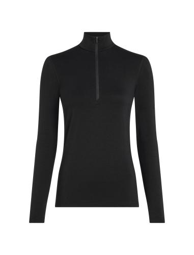 Icebreaker Women Merino Mer Core Heavyweight LS Half Z - black (Grösse: S) von Icebreaker