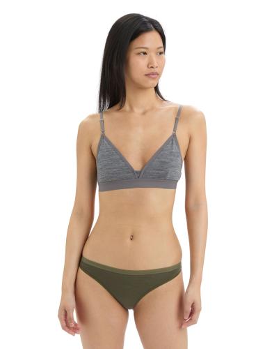 Icebreaker Women Merino Siren Bra - gritstone hthr (Grösse: M) von Icebreaker