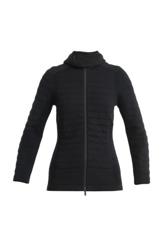 Icebreaker Women Merino ZoneKnit Explore LS Zip Hoodie - black (Grösse: M) von Icebreaker