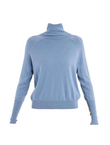 Icebreaker Women MerinoFine Luxe LS High Neck Sweater - kyanite (Grösse: XS) von Icebreaker