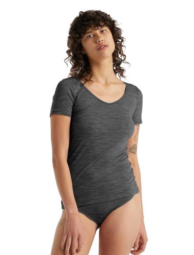 Icebreaker Women Siren SS Sweetheart - gritstone hthr (Grösse: XL) von Icebreaker