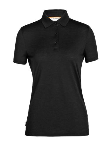 Icebreaker Women Tech Lite II SS Polo - black (Grösse: S) von Icebreaker