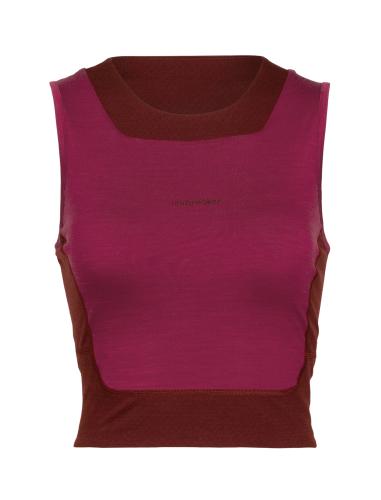 Icebreaker Women ZoneKnit Cropped Bra-Tank - cherry (Grösse: L) von Icebreaker