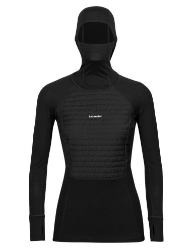 Icebreaker Women ZoneKnit Insulated LS Hoodie - black (Grösse: L) von Icebreaker