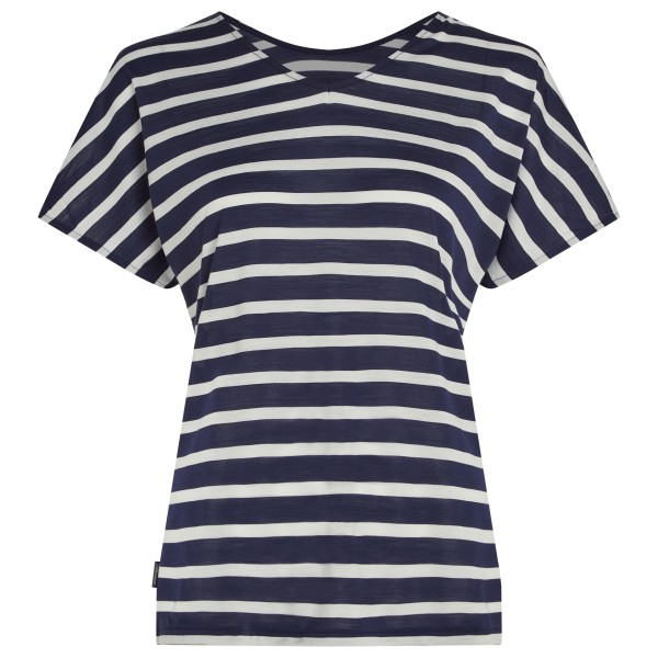 Icebreaker - Women's 125 CL Drayden Reverse S/S Top Strip - Merinoshirt Gr L;M;S;XL;XS blau/grau von Icebreaker