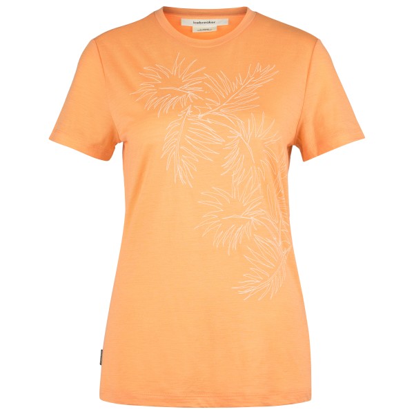 Icebreaker - Women's 150 Tech Lite S/S Winter Floral - Merinoshirt Gr XS orange von Icebreaker