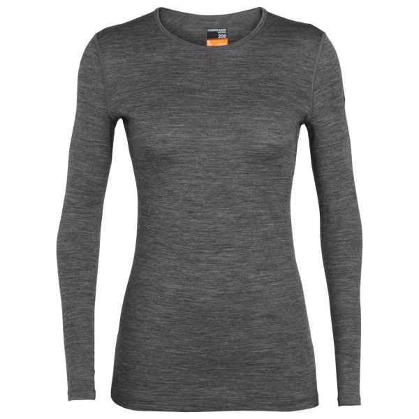 Icebreaker - Women's 200 Oasis L/S Crewe - Merinounterwäsche Gr L grau von Icebreaker