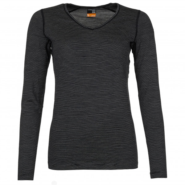 Icebreaker - Women's 200 Oasis L/S V - Merinounterwäsche Gr L;M;S;XS grau;schwarz von Icebreaker