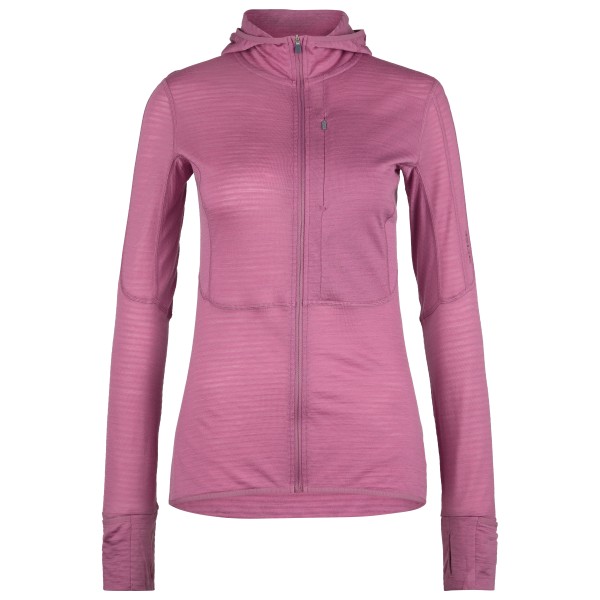 Icebreaker - Women's 200 RealFleece Descender L/S Zip Hoodie - Merinohoodie Gr L;M;S;XL;XS blau;rosa;schwarz von Icebreaker