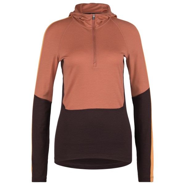 Icebreaker - Women's 200 Sonebula L/S Half Zip Hood - Merinounterwäsche Gr L braun von Icebreaker