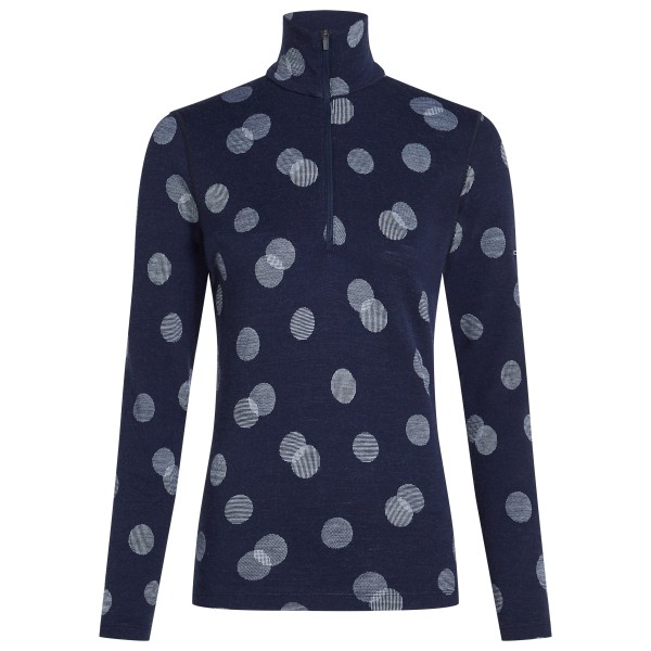 Icebreaker - Women's 260 Vertex L/S Half Zip Falling Flakes - Merinounterwäsche Gr XS blau von Icebreaker