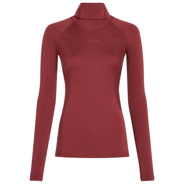 Icebreaker - Women's 300 MerinoFine Polar L/S Roll Neck - Merinounterwäsche Gr L;M;S;XL;XS rot;schwarz von Icebreaker