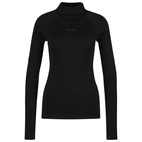 Icebreaker - Women's 300 MerinoFine Polar L/S Roll Neck - Merinounterwäsche Gr L schwarz von Icebreaker