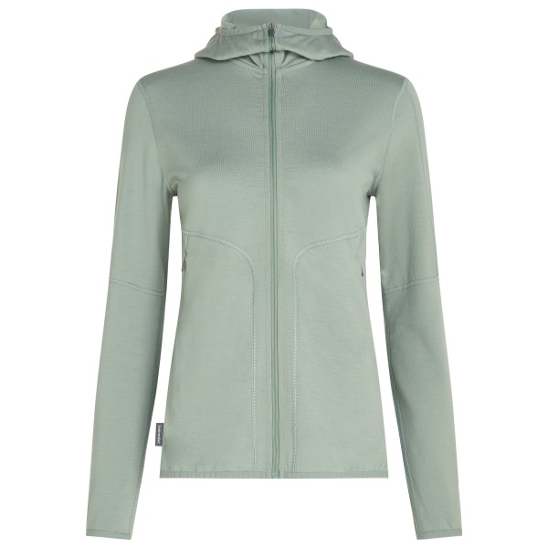 Icebreaker - Women's 560 RealFleece Elemental II L/S Zip Hoodie - Merinohoodie Gr L grau von Icebreaker