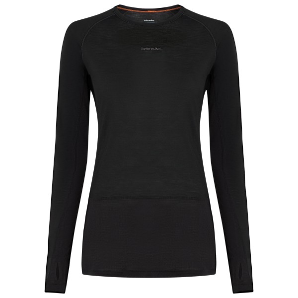 Icebreaker - Women's Merino 125 Zoneknit L/S Crewe - Merinounterwäsche Gr M schwarz von Icebreaker