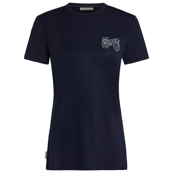 Icebreaker - Women's Merino 150 Tech Lite S/S Adventure Ride - Merinoshirt Gr L blau von Icebreaker