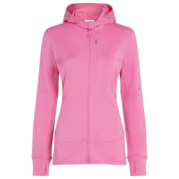 Icebreaker - Women's Merino 260 Quantum IV L/S Zip Hoodie - Merinohoodie Gr L rosa von Icebreaker