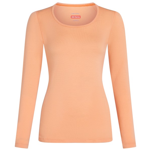 Icebreaker - Women's Merino 260 Tech L/S Scoop - Merinounterwäsche Gr M beige von Icebreaker