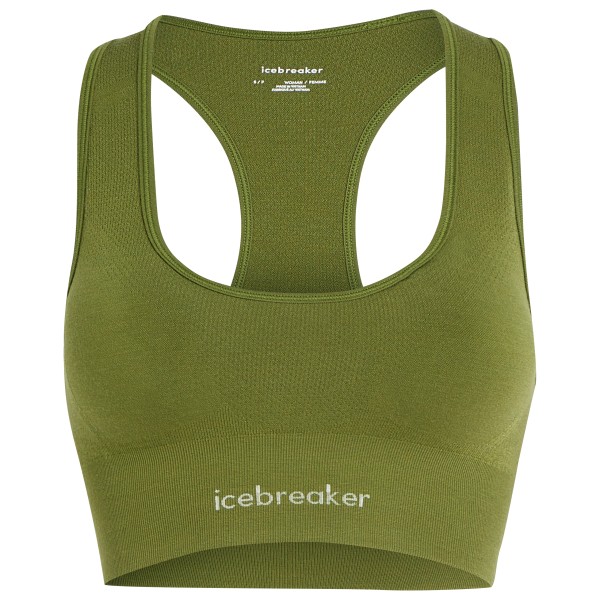 Icebreaker - Women's Merino 260 Zoneknit Seamless Bra - Sport-BH Gr M oliv von Icebreaker