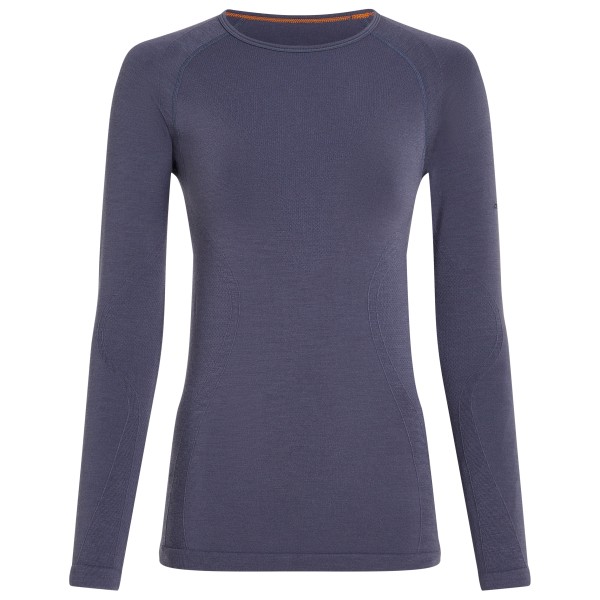 Icebreaker - Women's Merino 260 Zoneknit Seamless L/S Crewe - Merinounterwäsche Gr L blau von Icebreaker