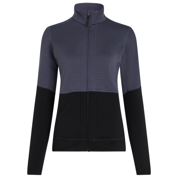 Icebreaker - Women's Merino 400 RealFleece Descender L/S Zip - Merinojacke Gr L schwarz von Icebreaker