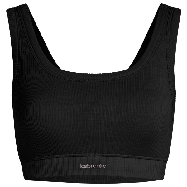Icebreaker - Women's Merino Rib Lotus Bra - Sport-BH Gr S schwarz von Icebreaker