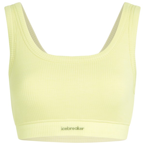 Icebreaker - Women's Merino Rib Lotus Bra - Sport-BH Gr XS gelb von Icebreaker