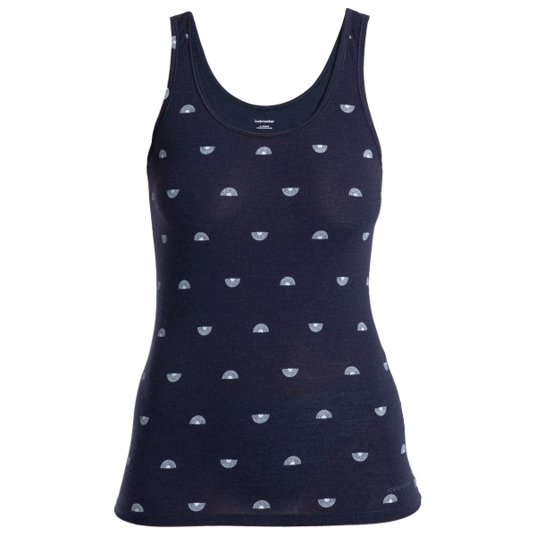 Icebreaker - Women's Merino Siren Tank Shine AOP - Merinounterwäsche Gr L blau von Icebreaker