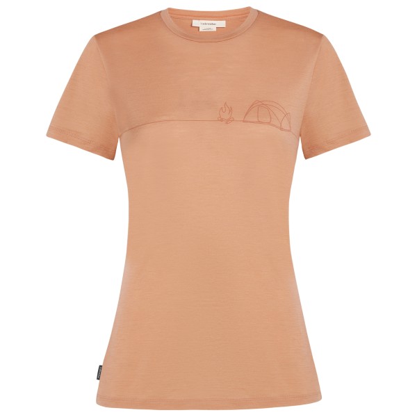 Icebreaker - Women's Merino150 TechLite S/S Single Line Camp - Merinoshirt Gr L;M;S;XL;XS beige;blau;oliv von Icebreaker