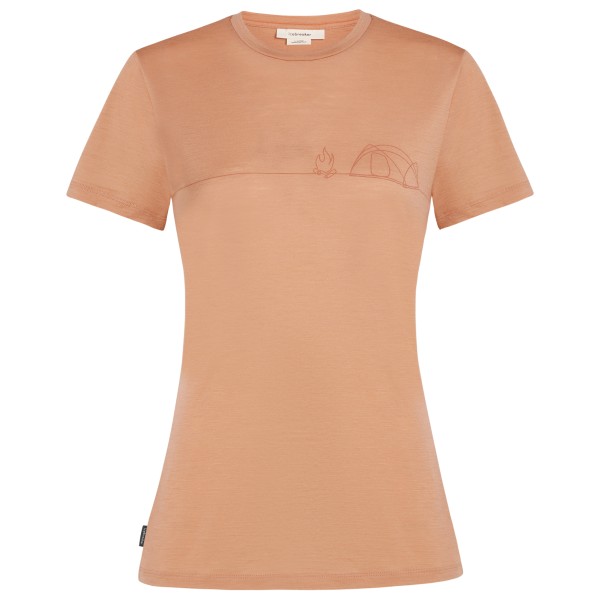 Icebreaker - Women's Merino150 TechLite S/S Single Line Camp - Merinoshirt Gr L beige Icebreaker - Women's Merino150 TechLite S/S Single Line Camp - Merinoshirt Gr L beige von Icebreaker