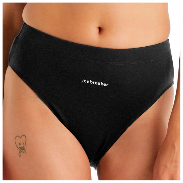 Icebreaker - Women's Queens High Cut Brief - Merinounterwäsche Gr L schwarz von Icebreaker