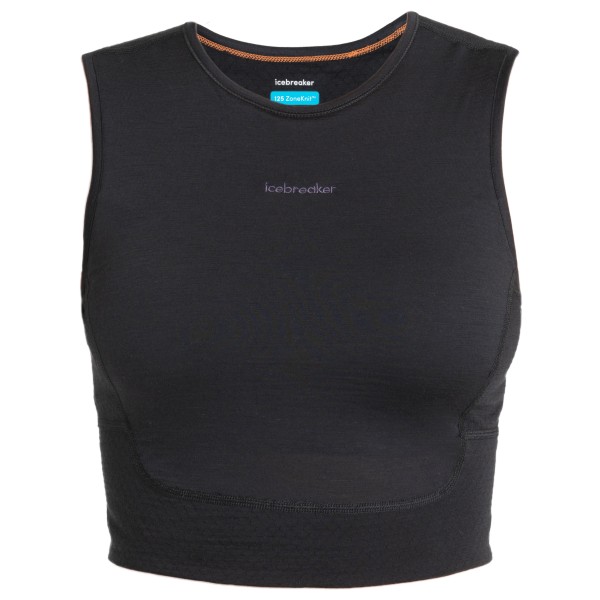 Icebreaker - Women's Zoneknit Energy Wind Cropped Bra-Tank - Sport-BH Gr L;M;XS schwarz von Icebreaker