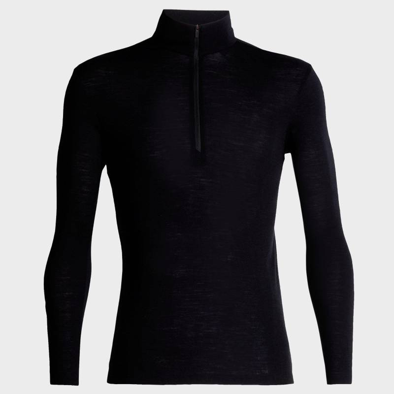 Icebreaker - Thermoshirt, Half-Zip, langarm, für Herren, Schwarz, Größe XXL von Icebreaker