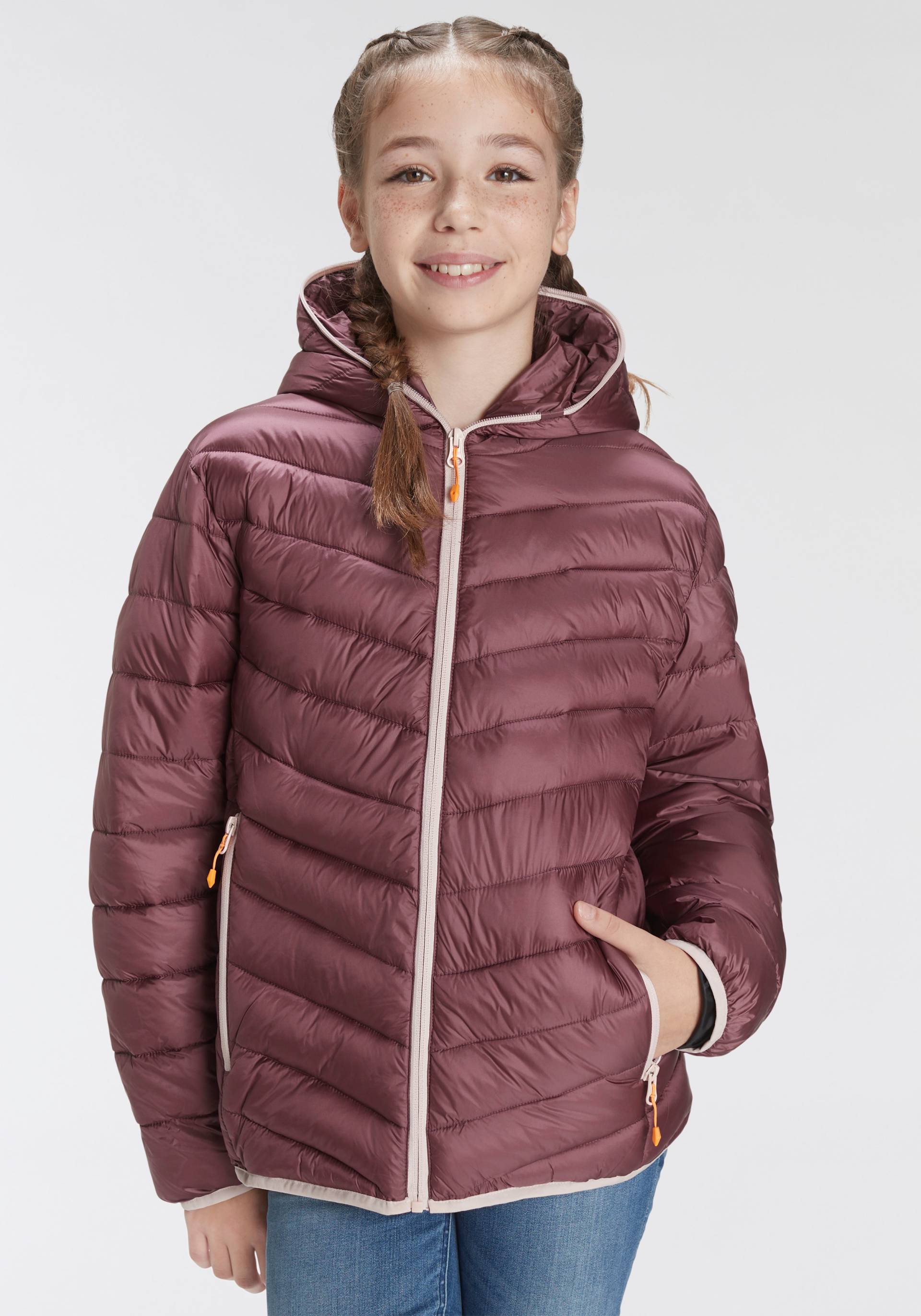 Icepeak Funktionsjacke »PENIG JR - für Kinder«, mit Kapuze, mit kontrastfarbenem Logoschriftzug am Oberarm von Icepeak