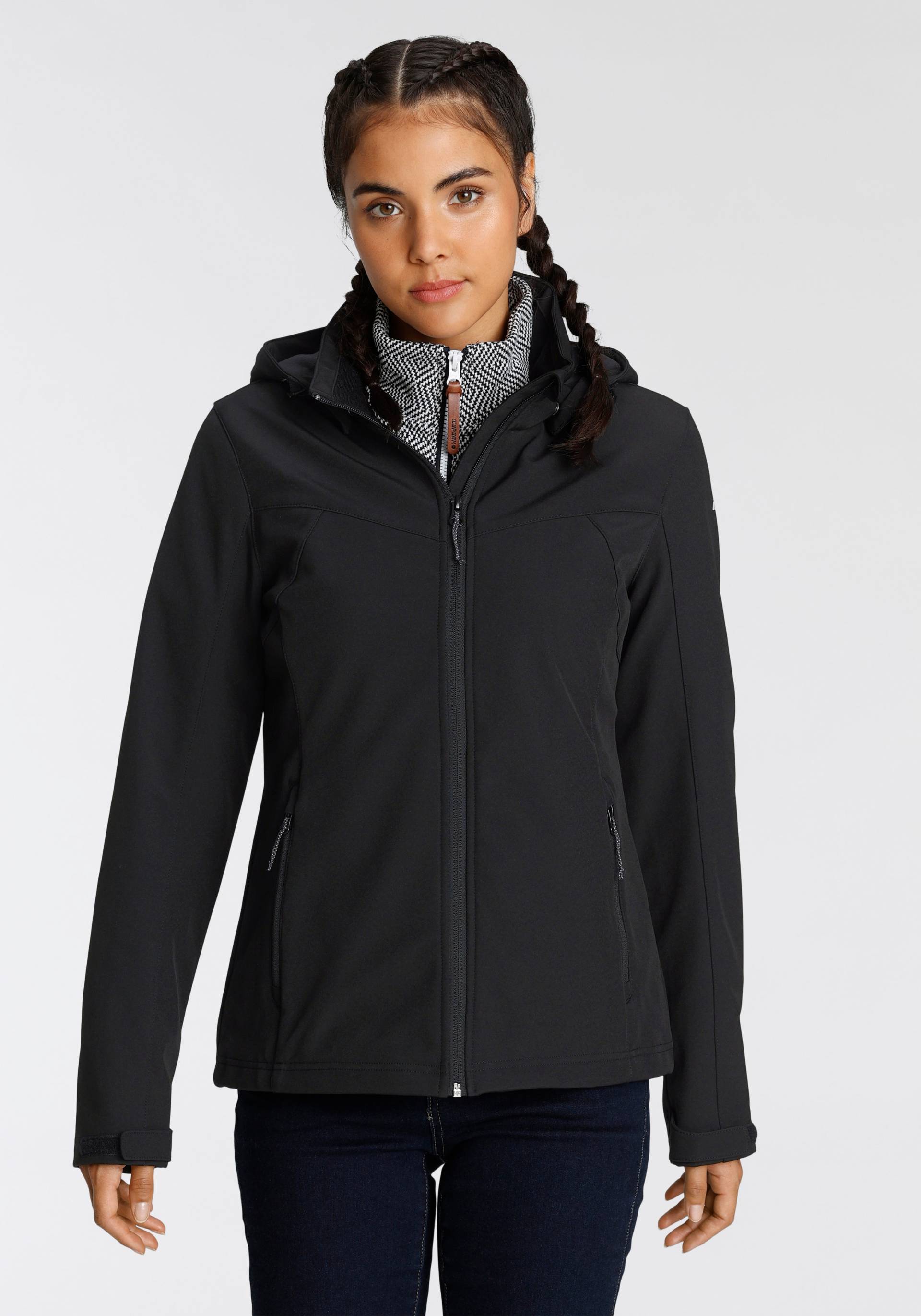 Icepeak Softshelljacke »BRENHAM«, (1 St.), mit Kapuze, Winddicht & Wasserabweisend & Atmungsaktiv von Icepeak