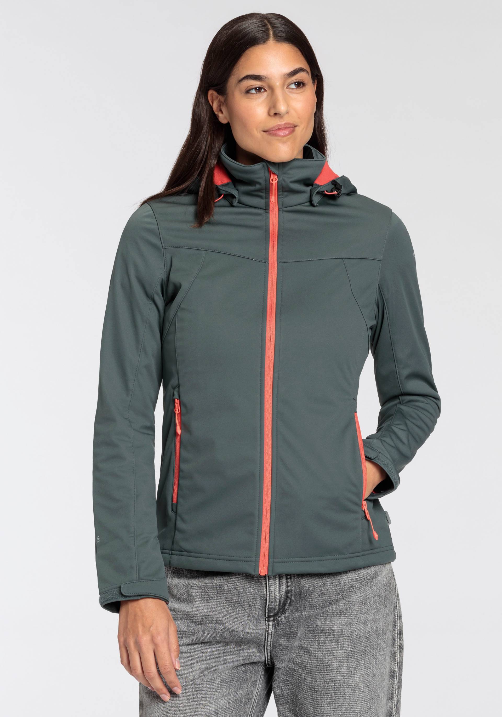 Icepeak Softshelljacke »D SOFTSHELLJACKE BOISE«, (1 St.), mit Kapuze, Wasserdicht & Winddicht von Icepeak