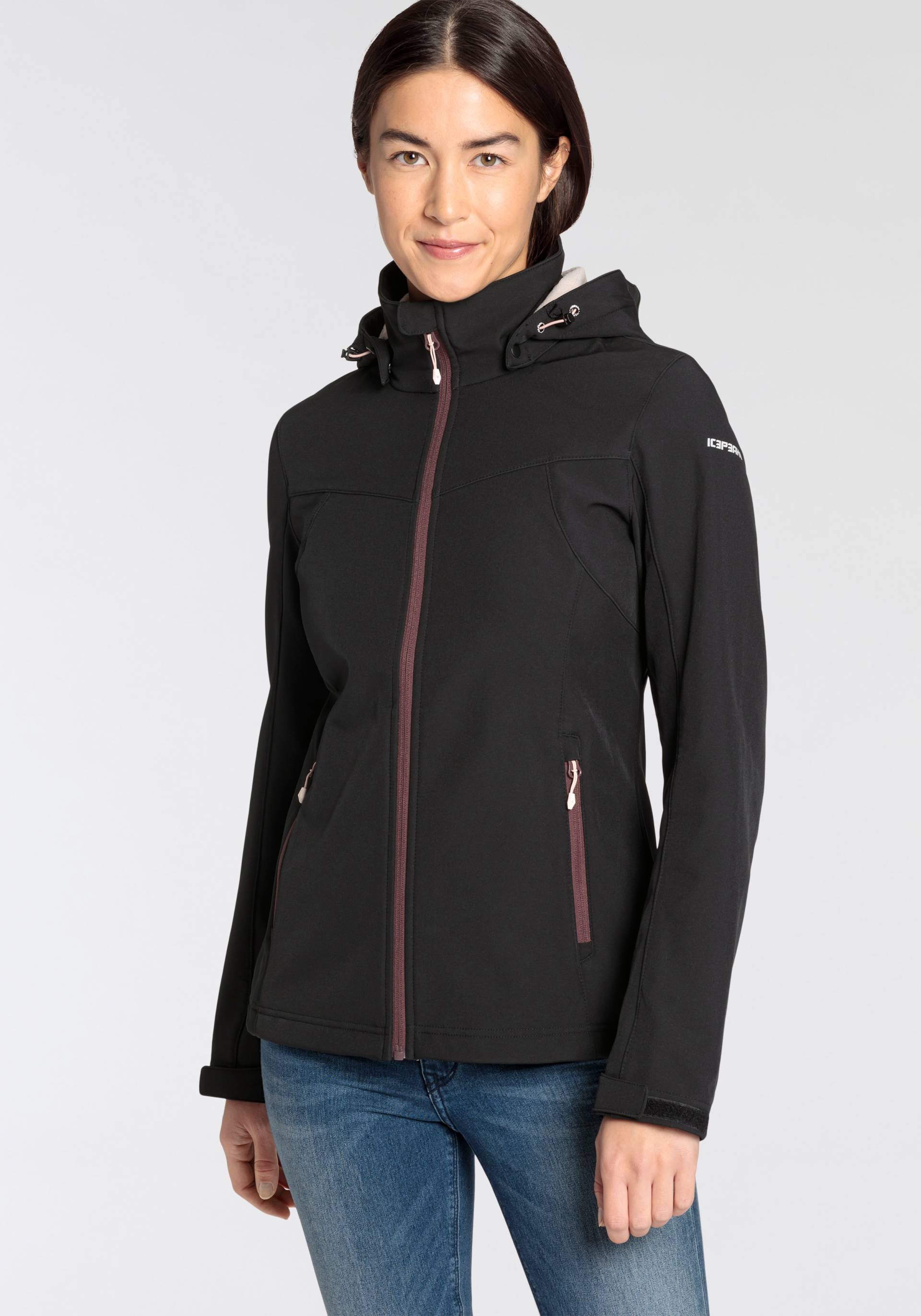 Icepeak Softshelljacke »D SOFTSHELLJACKE BRENHAM«, mit Kapuze, mit hohem Stehkragen von Icepeak