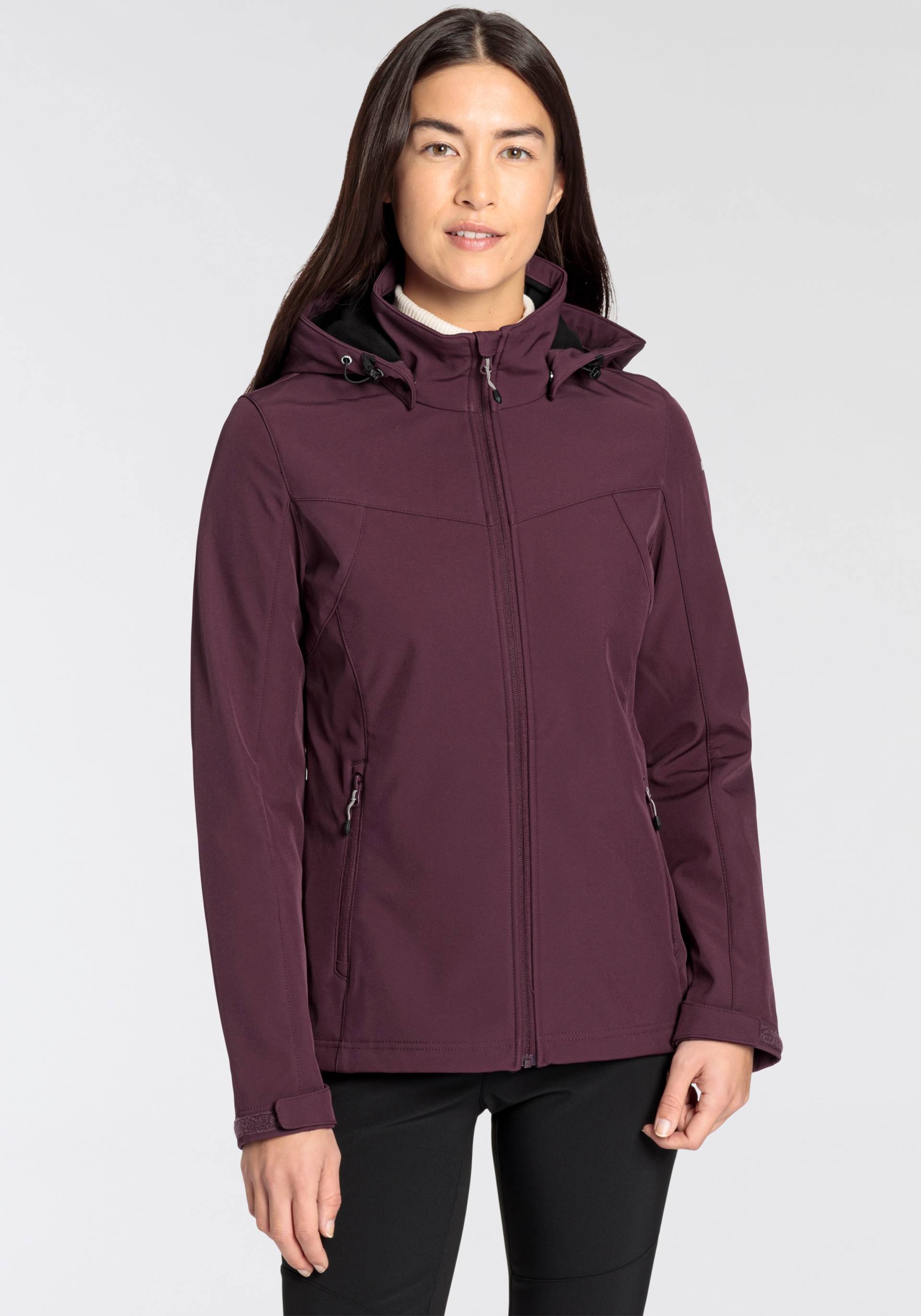 Icepeak Softshelljacke »D SOFTSHELLJACKE BRENHAM«, mit Kapuze, mit hohem Stehkragen von Icepeak