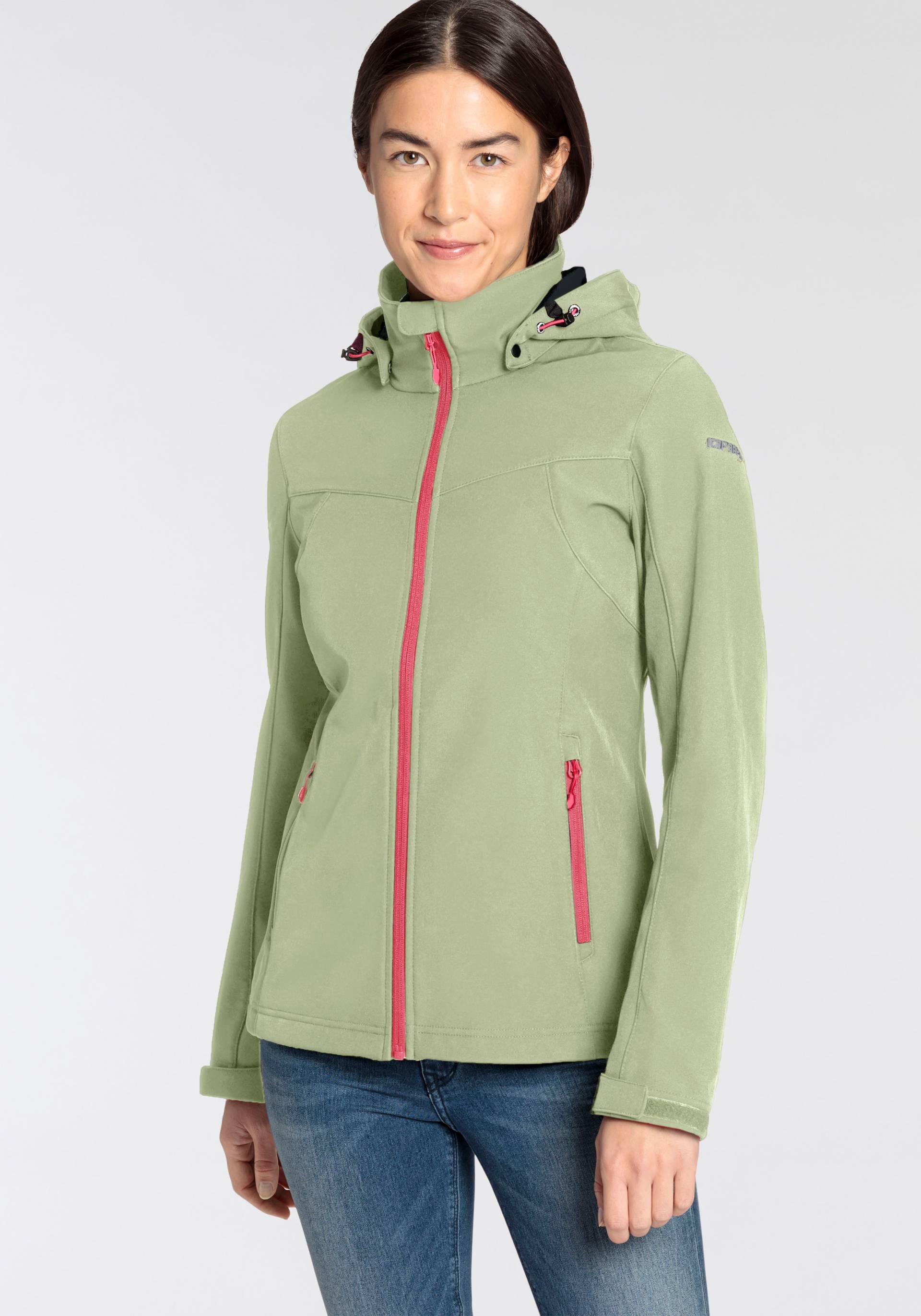 Icepeak Softshelljacke »D SOFTSHELLJACKE BRENHAM«, mit Kapuze, mit hohem Stehkragen von Icepeak