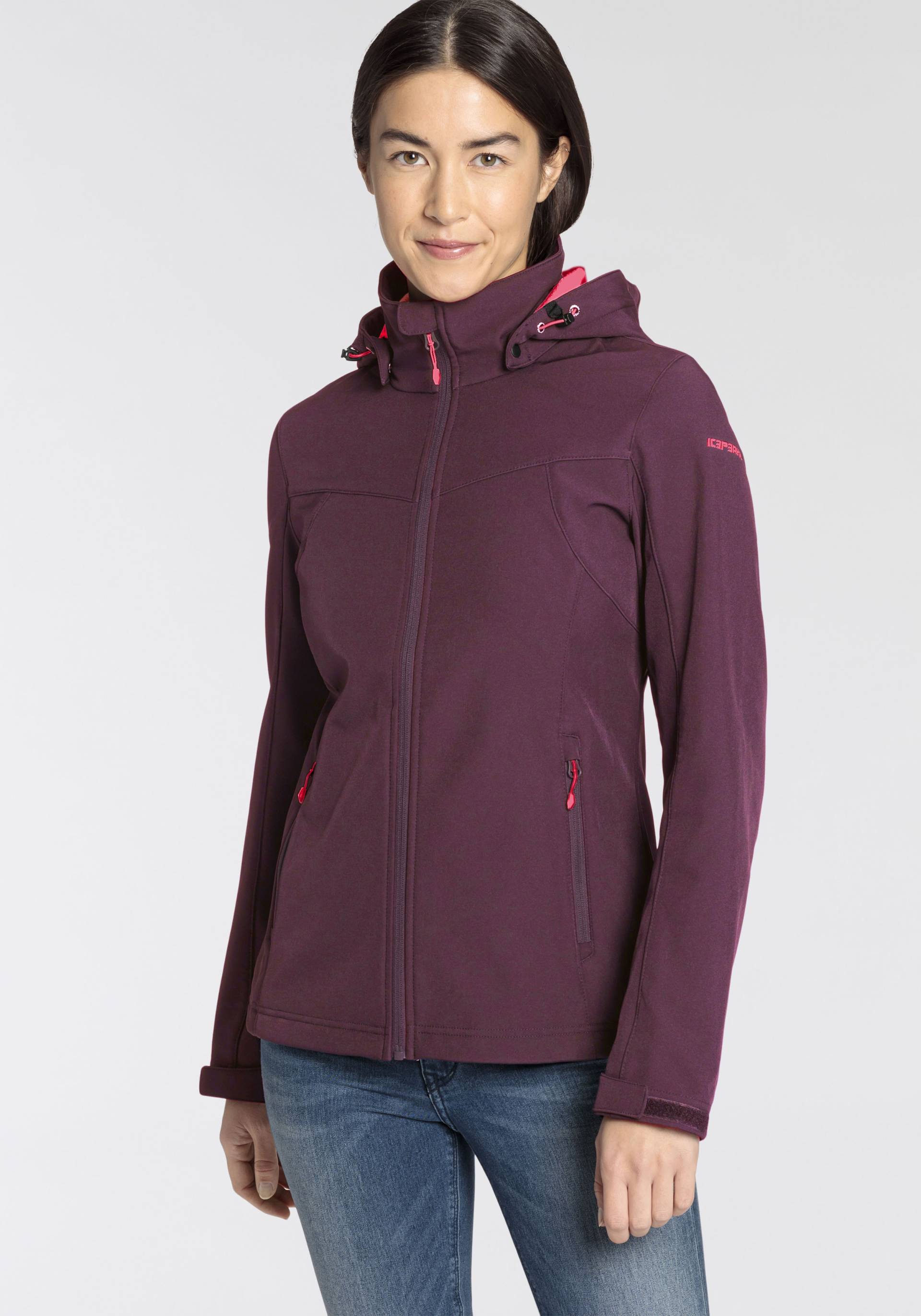 Icepeak Softshelljacke »D SOFTSHELLJACKE BRENHAM«, mit Kapuze, mit hohem Stehkragen Icepeak Softshelljacke »D SOFTSHELLJACKE BRENHAM«, mit Kapuze, mit hohem Stehkragen von Icepeak