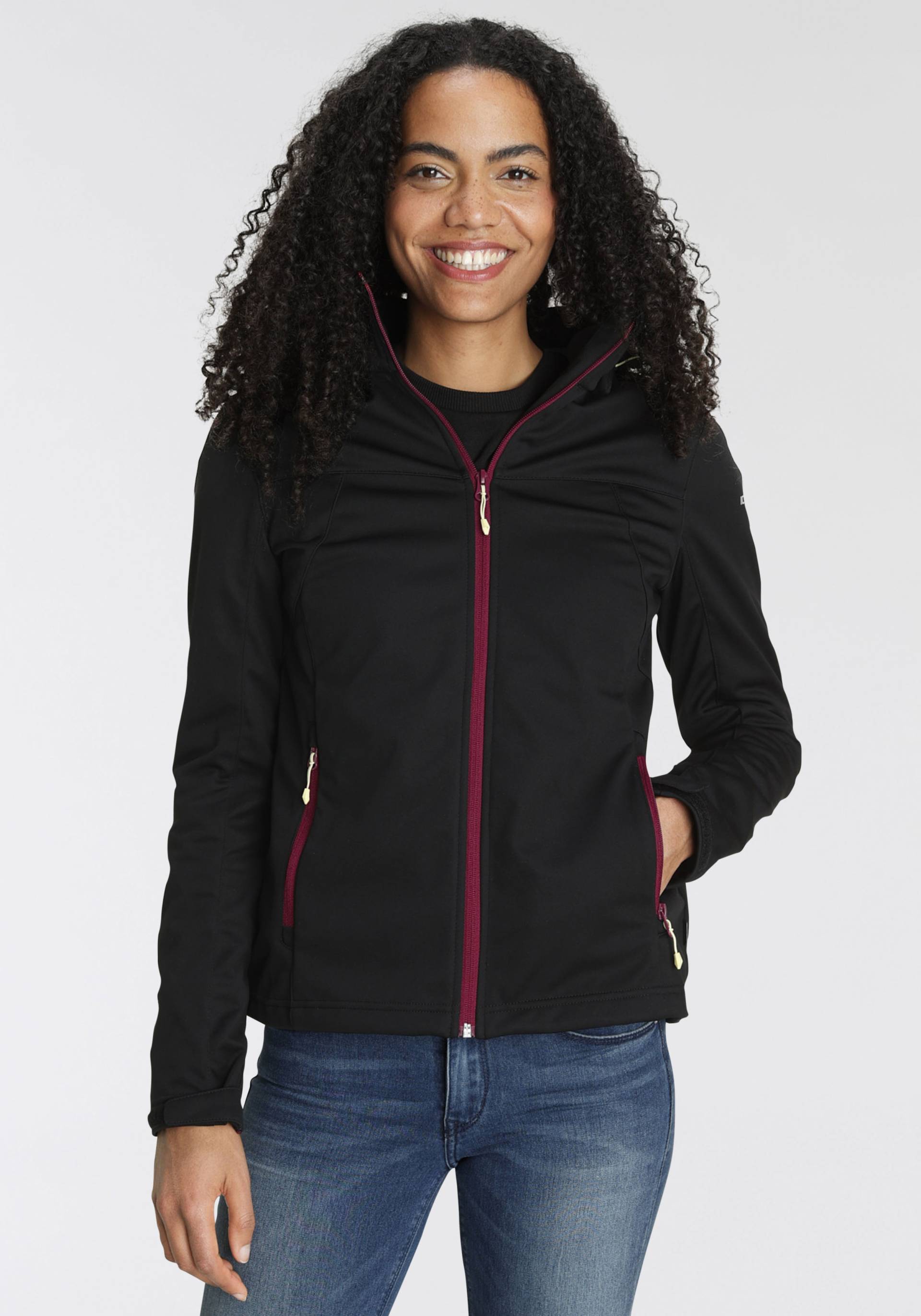 Icepeak Softshelljacke »D SOFTSHELLJACKE BOISE«, (1 St.), mit Kapuze, Wasserdicht & Winddicht von Icepeak