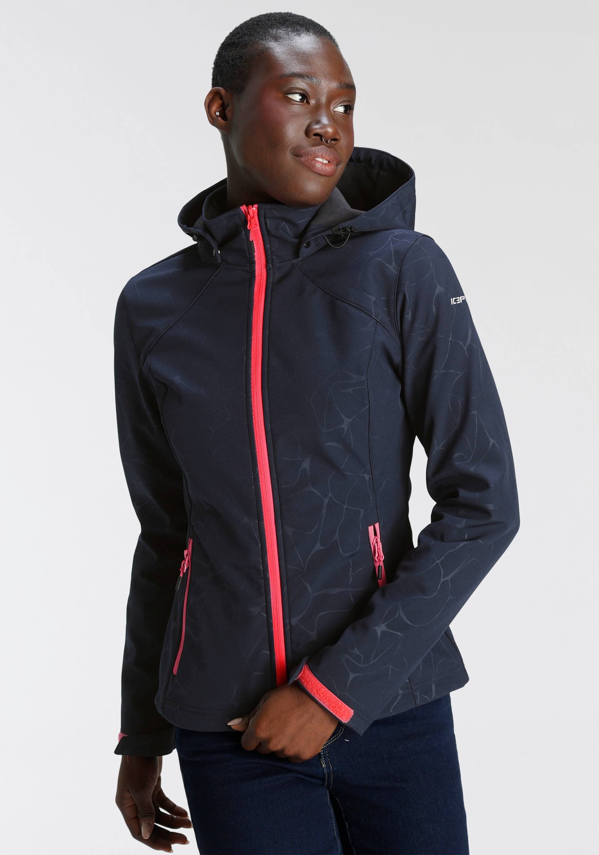 Icepeak Softshelljacke »VIERA«, mit Kapuze, Winddicht & Wasserabweisend & Atmungsaktiv von Icepeak